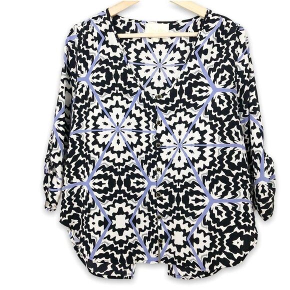 Yumi Kim Silky Draped Tulip Crossover Back Blouse - Picture 4 of 13